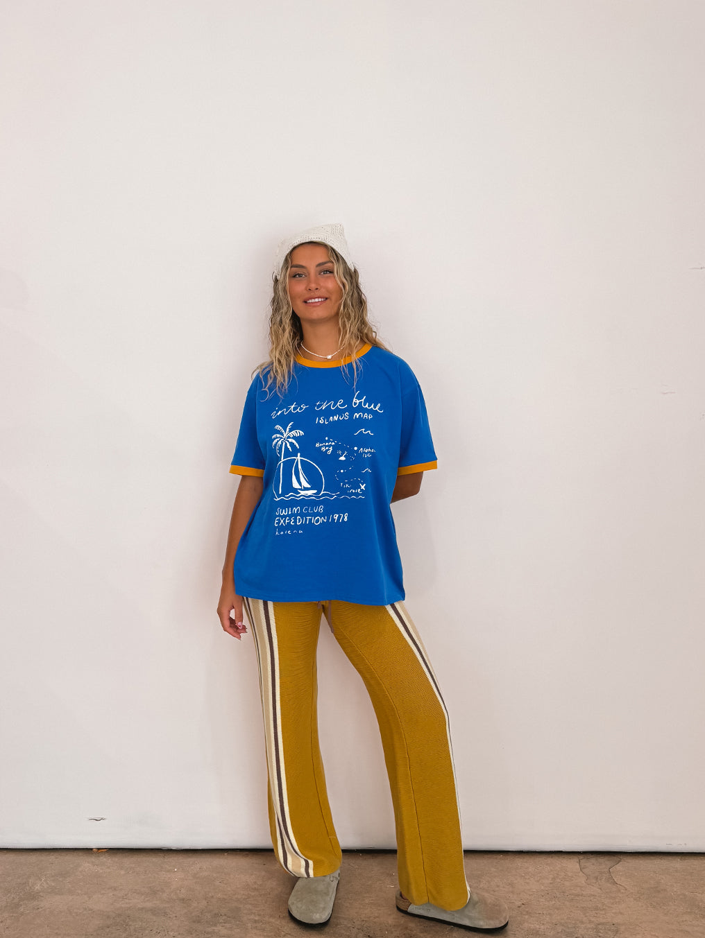 Ochre Stripe Knit Pant