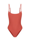 Dusty Red Scoop Back One Piece